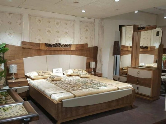 butter fly bedroom set || bed with side table and dressing without foam