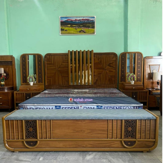 Crown bedroom set || bed and dressing without mattress