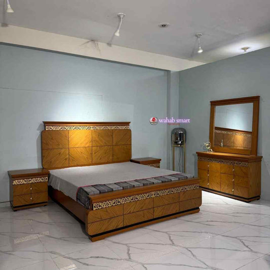 Mist wood bed set || bed and dressing with out mattress