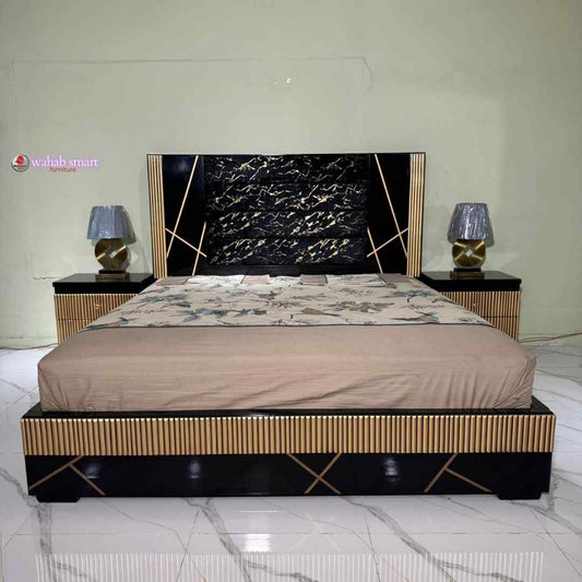 Aurelia Bed set || bed with site tables ,dressing and showcase