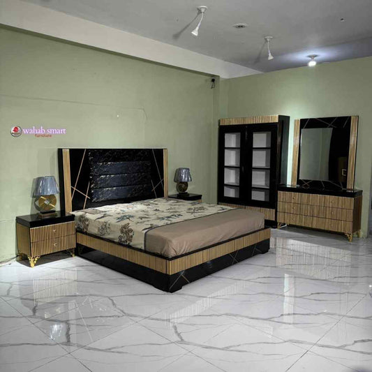 Aurelia Bed set || bed with site tables ,dressing and showcase