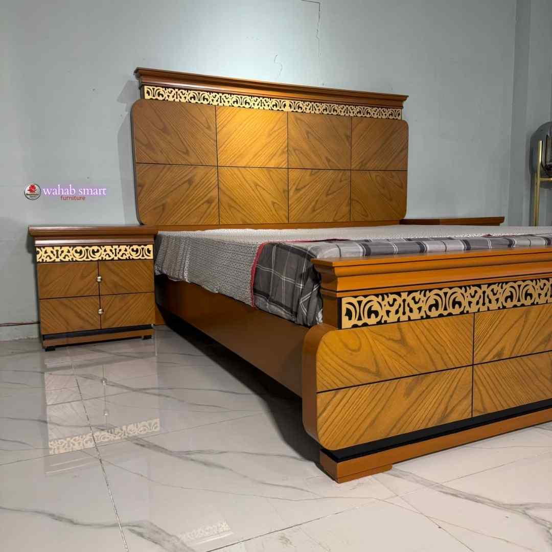 Mist wood bed set || bed and dressing with out mattress