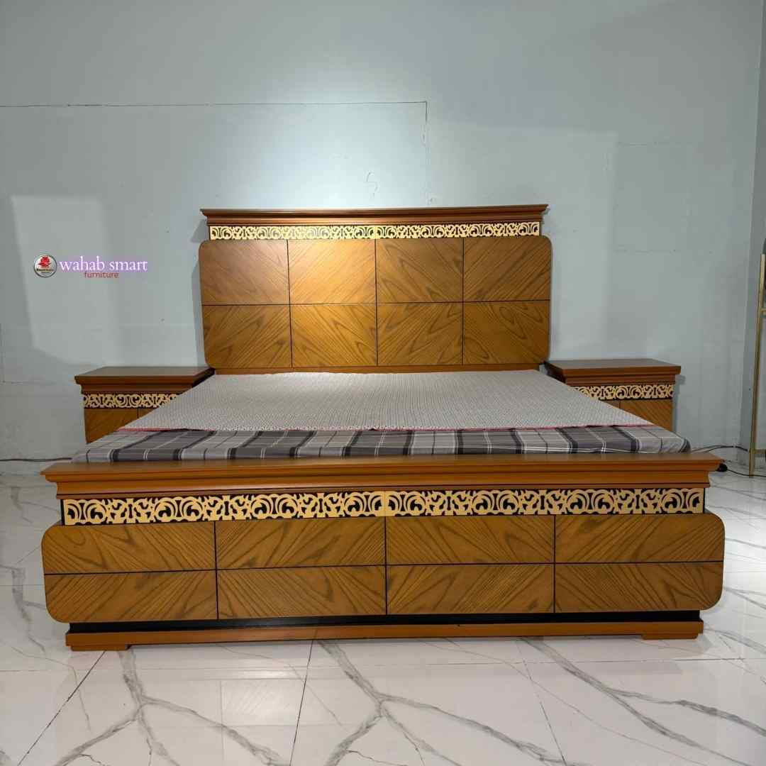Mist wood bed set || bed and dressing with out mattress