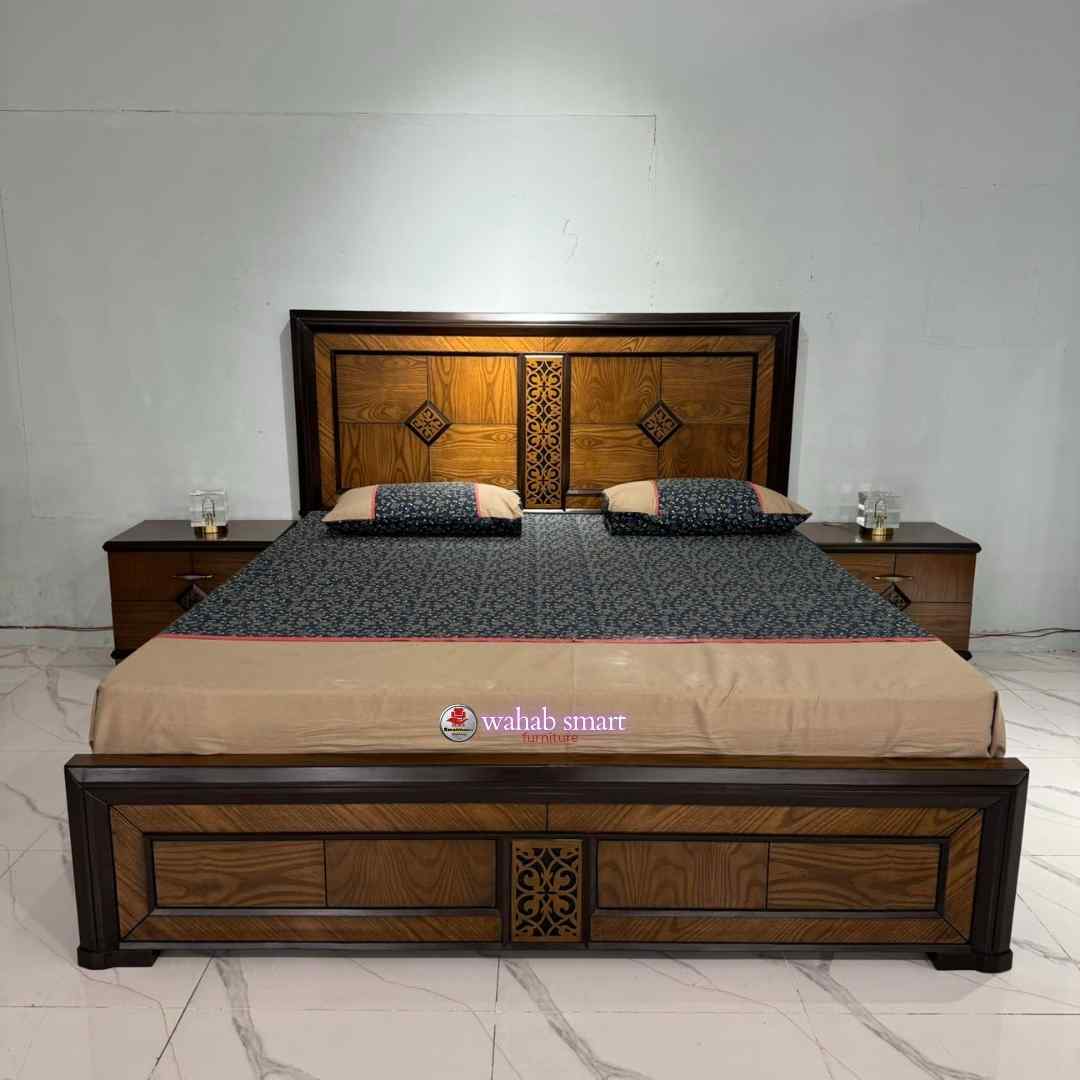 modern double star bed set|| bed and dressing