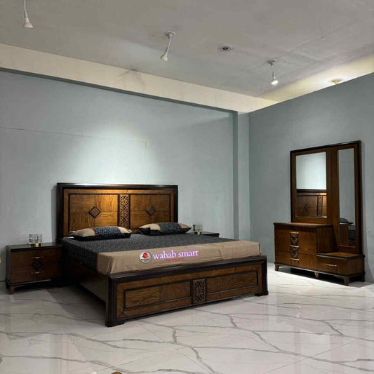 modern double star bed set|| bed and dressing