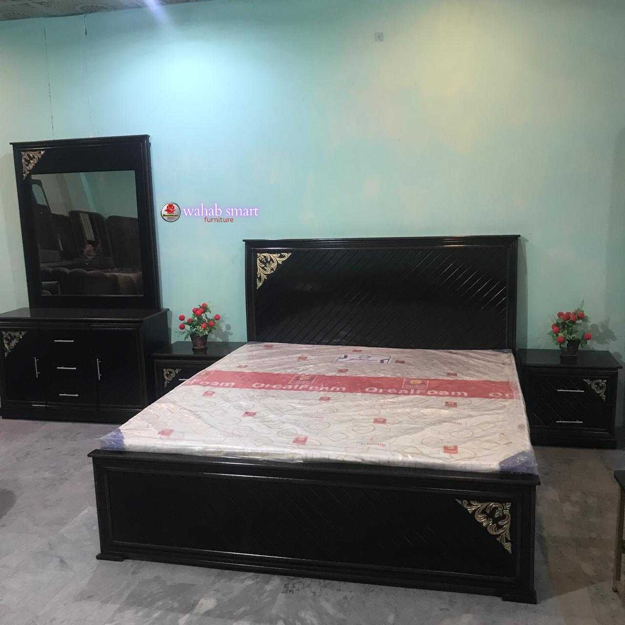 Moonrise  bed set|| bed with side tables and dressing without mattress