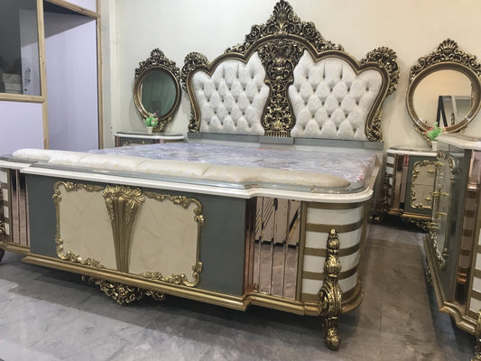 Canopy faiber  Bed room set || bed with side tables and dressing