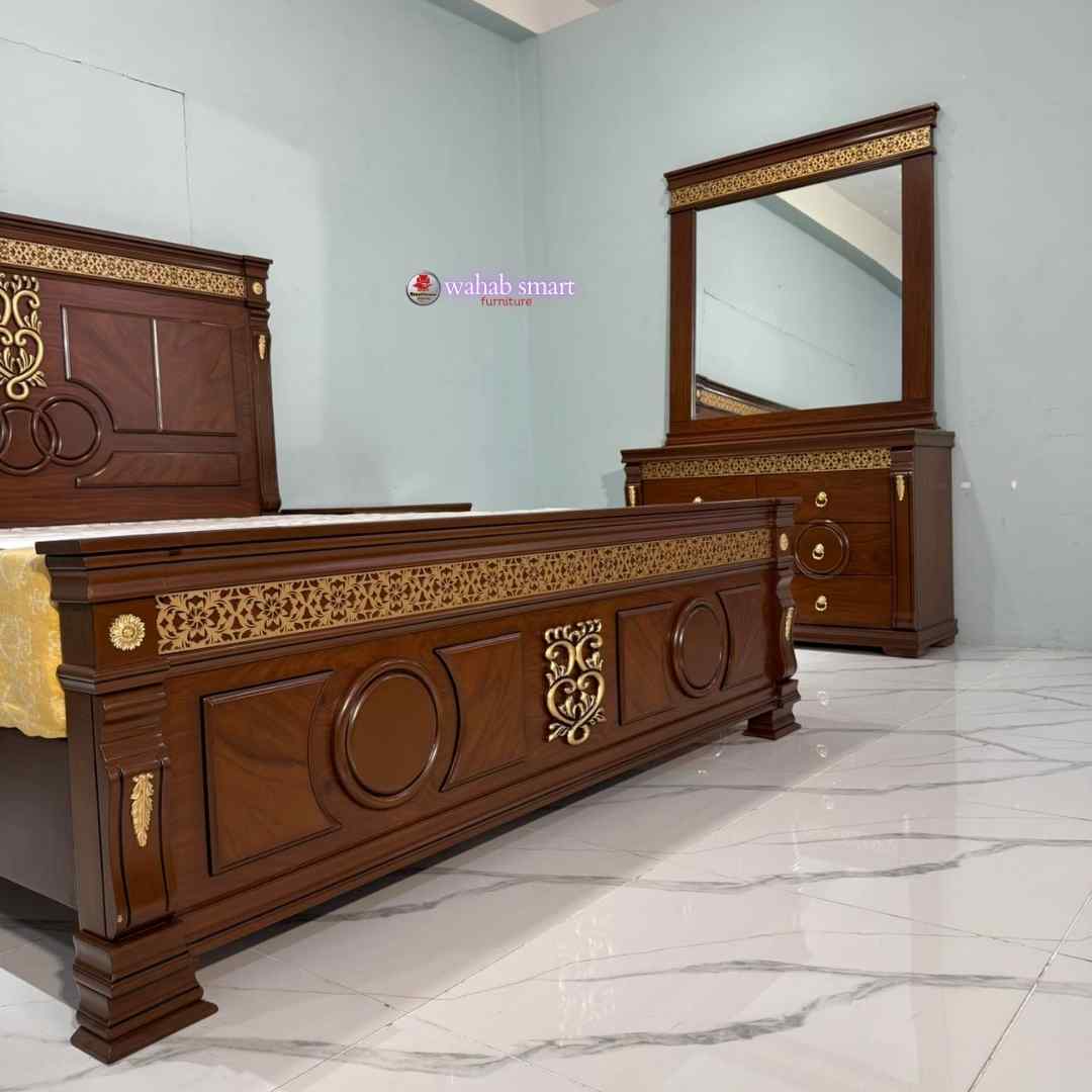 Zong bed set || bed with side table and dressing without mattress