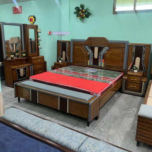 palace bedroom set || bed and dressing without mattress