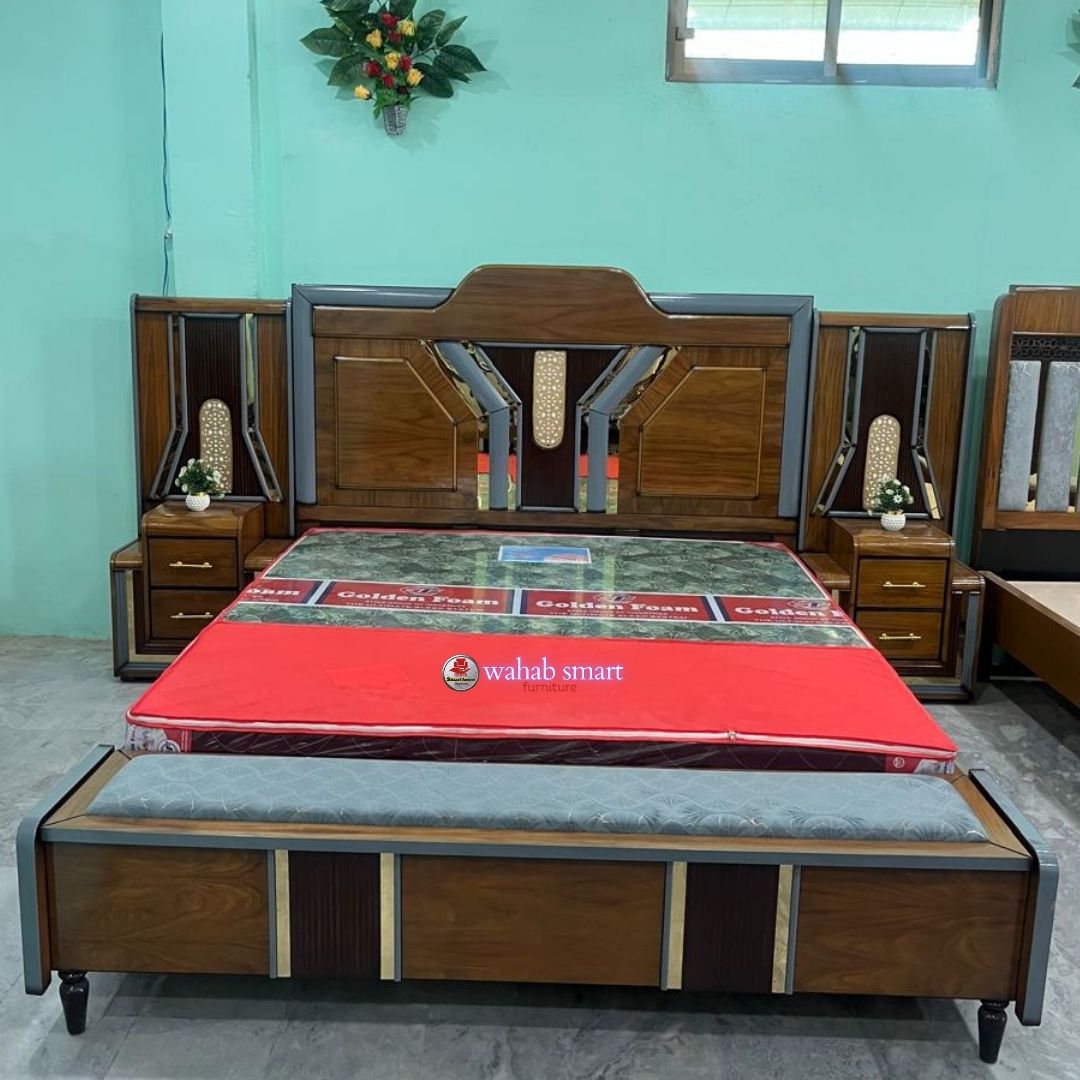 palace bedroom set || bed and dressing without mattress