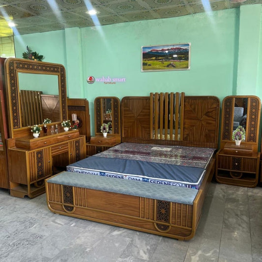Crown bedroom set || bed and dressing without mattress