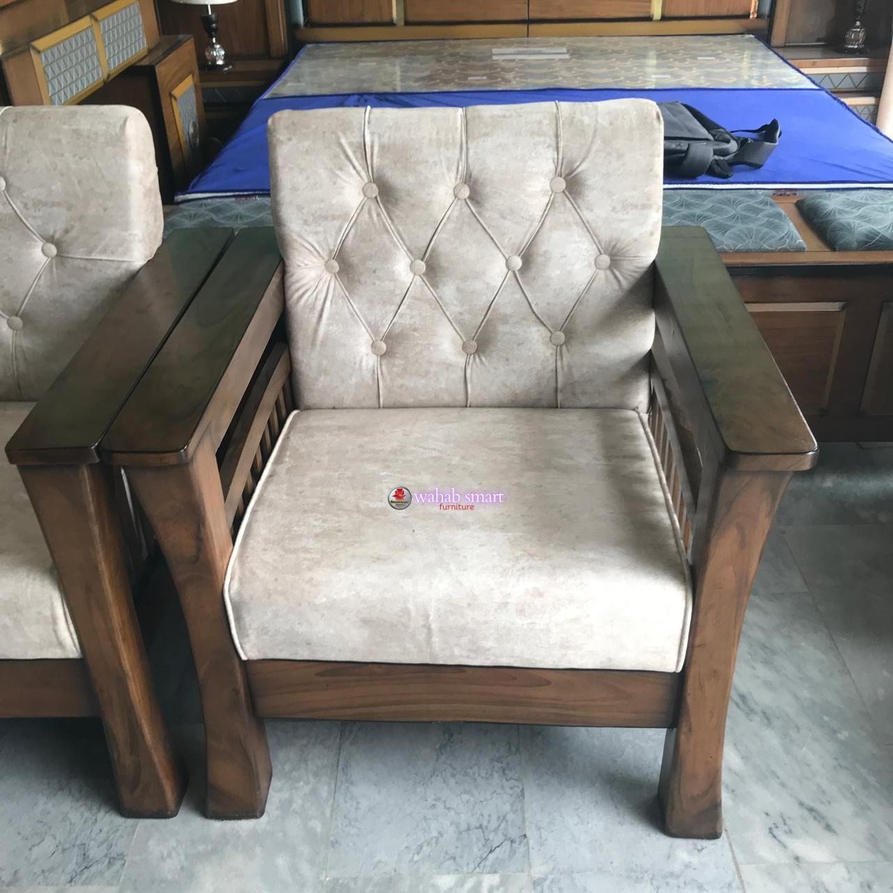 Noble wood sofa set five seater