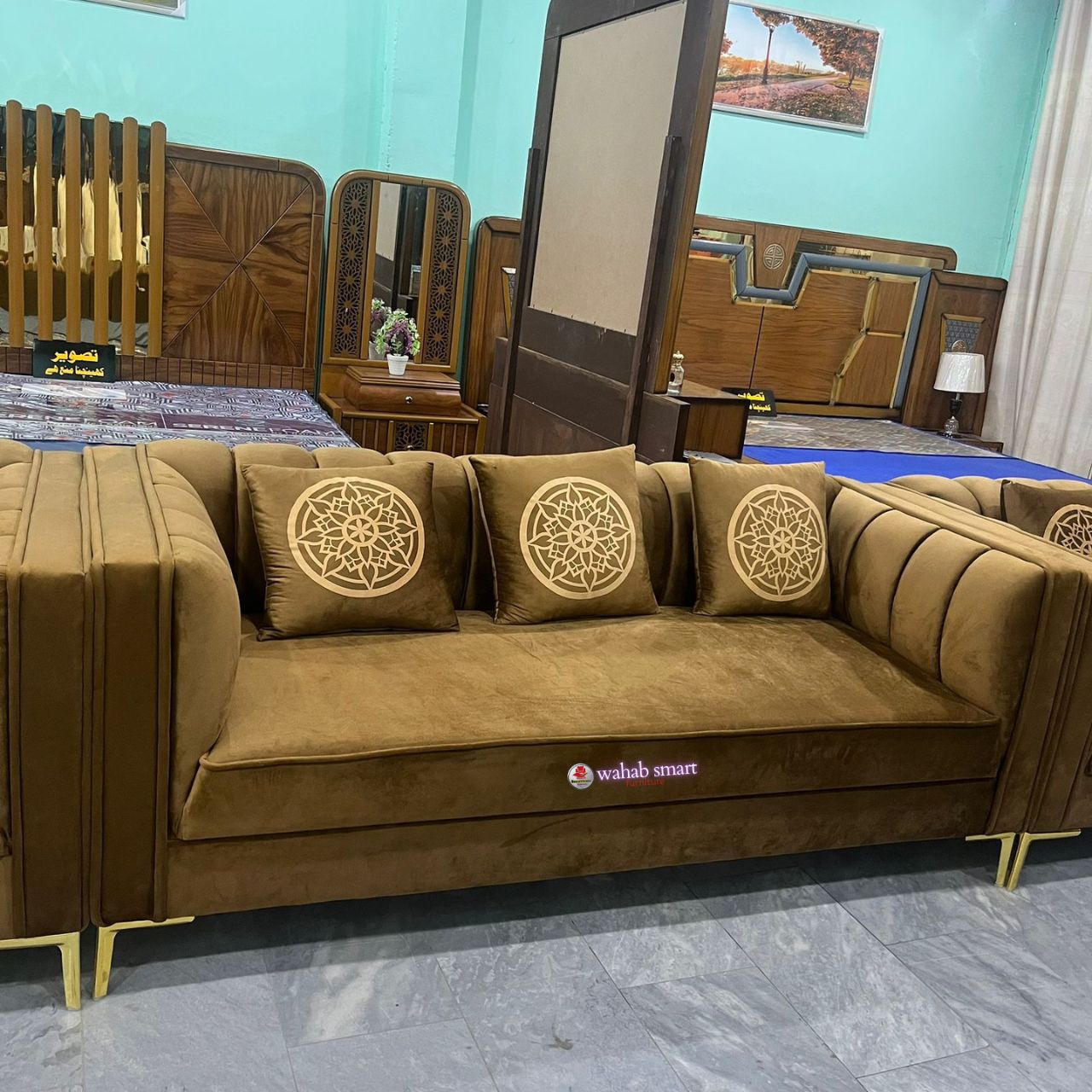 modern lining sofa set || five seater